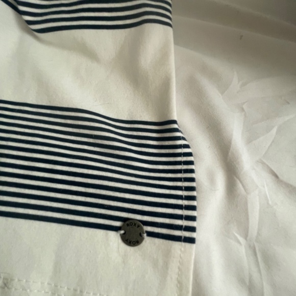 ROXY Beach Dress Maxi Navy Blue/White Striped Size M - Picture 4 of 11